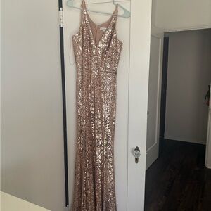 Dress the Population Rose Gold Sequin Dress
